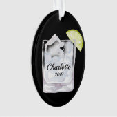 Gin en Tonic Cocktail op maat Ornament (voorkant)