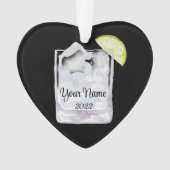Gin en Tonic Cocktail Personalized Ornament (voorkant)