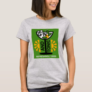 Gin en tonic drinkers kunst t-shirt