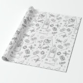 Gin en Tonic Gin Drinker Cocktail Party Cadeaupapier (Uitgerold)