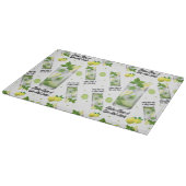 Gin en tonic Pattern, Glass Cutting Board 11"x8" Snijplank (Hoek)