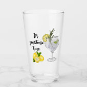 Gin en Tonic Time Quote Glas (Voorkant)
