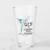 Gin is goedkoper dan Therapy #Drink #Highball #Pin Glas (Achterkant)