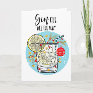 Gin-kerstkaart helemaal kaart