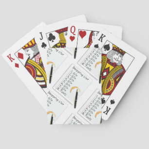 GIN LIEFHEBBER BOODSCHAPLIJST POKERKAARTEN