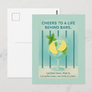 Gin Liefhebber kaart Proost Cocktails Humoristis