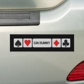 Gin Rummy bumpersticker (Op auto)