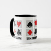 Gin Rummy Player tasses - choisir style et couleur (Devant gauche)