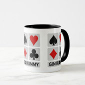 Gin Rummy Player tasses - choisir style et couleur (Devant droit)