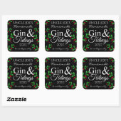 Gin & Tidings maison Étiquettes de vacances (Feuille)