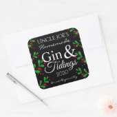 Gin & Tidings maison Étiquettes de vacances (Enveloppe)