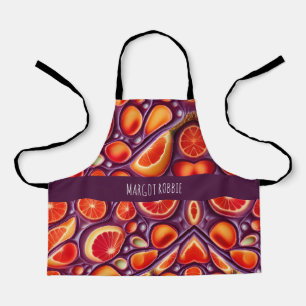 Gin Tonic Citrus Waterverf Pattern Schort