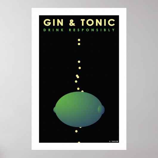 Gin & Tonic (Grande affiche en papier d'archives) (Devant)
