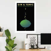Gin & Tonic (Grande affiche en papier d'archives) (Bureau à domicile)