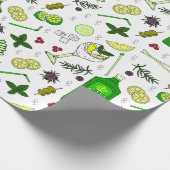 Gin Tonic Liefde Gin Drinker Cocktailfeest Patroon Cadeaupapier (Hoek)