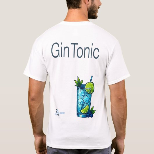 Gin Tonic T-Shirt – Crisp Botanical Cocktail (Achterkant)