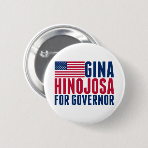 Gina Hinojosa voor gouverneur 2026 Texas verkiezin Ronde Button 5,7 Cm