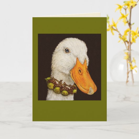 Gina la carte canard (Fleur jaune)