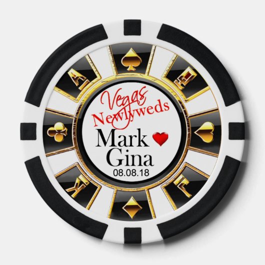 GINA & MARK BRUILOFT Vegas casino chip (Voorkant)