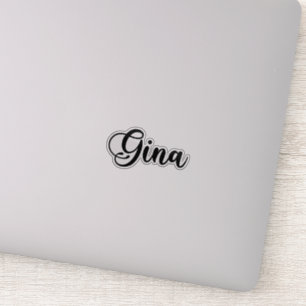 Gina Naam - Handgeschreven kalligrafie Sticker
