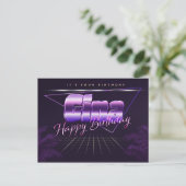 Gina Nom Prénom Anniversaire de la carte postale (Debout devant)