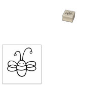 Gina's Bees 1 1x1 in. Rubberstempel (Gestempeld)