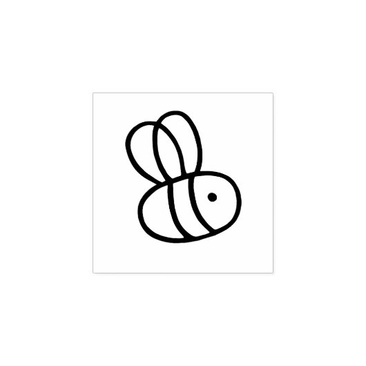 Gina's Bees 2 1x1 in Rubberstempel (Afrduk)