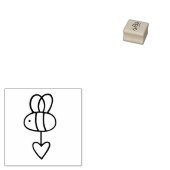 Gina's Bees 3 1x1 in. Rubberstempel (Gestempeld)