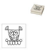 Gina's Uil Rubberstempel (Gestempeld)