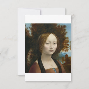 Ginevra de Benci door Leonardo da Vinci Bedankkaart