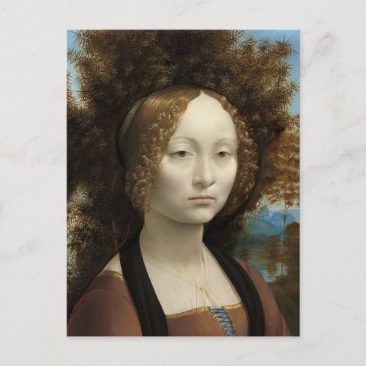 Ginevra de' Benci door Leonardo Da Vinci Briefkaart (Voorkant)
