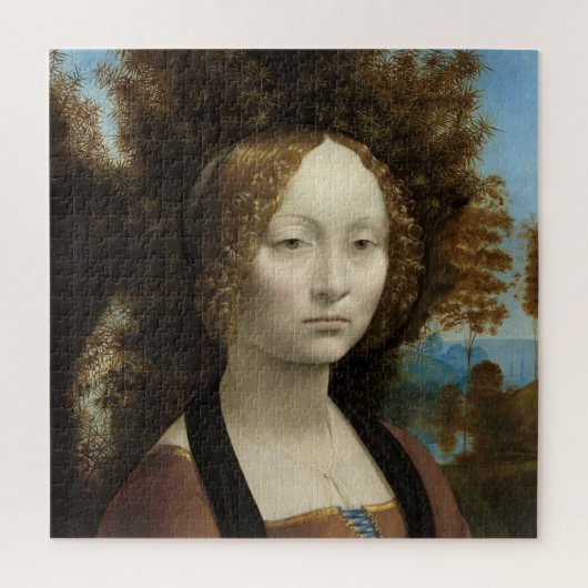 Ginevra de' Benci door Leonardo Da Vinci Legpuzzel (Verticaal)
