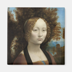 Ginevra de' Benci door Leonardo Da Vinci Magneet