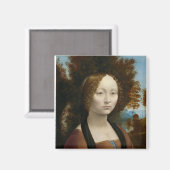 Ginevra de Benci door Leonardo da Vinci Magneet (Voorkant / Achterkant)