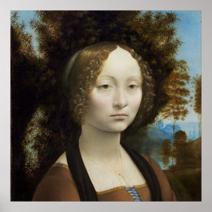 Ginevra de' Benci door Leonardo da Vinci - Poster