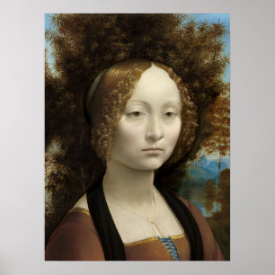 Ginevra de' Benci door Leonardo Da Vinci Poster