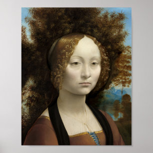 Ginevra de' Benci door Leonardo Da Vinci Poster