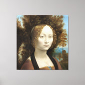 Ginevra de' Benci Leonardo da Vinci Canvas Afdruk (Voorkant)