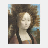 Ginevra de' Benci Leonardo da Vinci Fleece Deken (Voorkant)