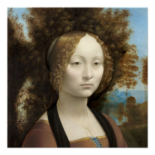 Ginevra de' Benci Leonardo da Vinci Perfect Poster