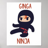 Ginga Ninja Poster Redhead Mur drôle (Devant)