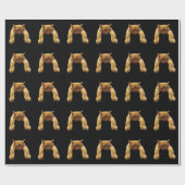 Gingembre Lazy Chat, Papier Cadeau (Plat)