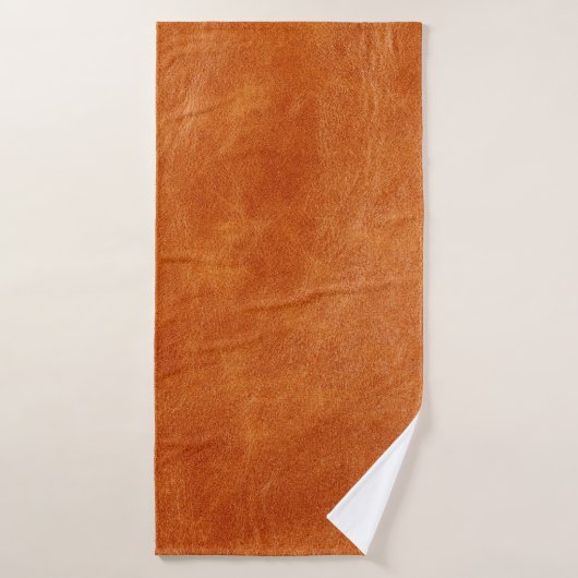Gingembre rustique lisse cuir naturel (Serviette de bain)
