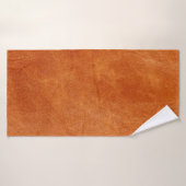 Gingembre rustique lisse cuir naturel (Serviette de bain)