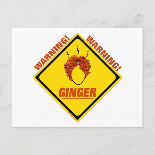 Ginger Alert. Briefkaart (Voorkant)