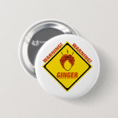 Ginger Alert. Ronde Button 5,7 Cm (Voorkant /achterkant)