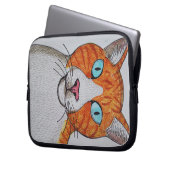 Ginger and white cat Electronics Bag Laptop Sleeve (Voorkant Links)