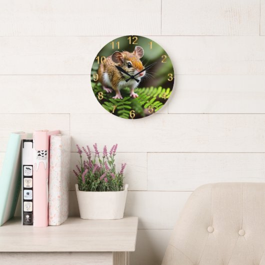 Ginger Australian Hopping Mouse, Wall Clock Grote Klok (Leeskamer)