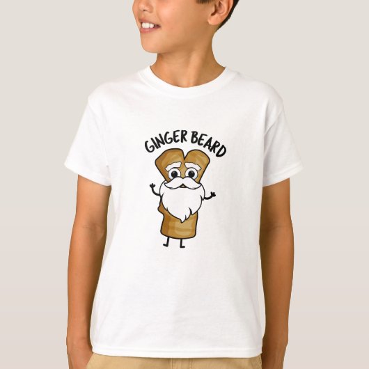 Ginger Baard Grappig Gingerbread Voedsel Pun T-shirt (Voorkant)