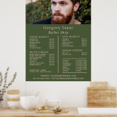 Ginger Baard Model, Heren Kappers Prijslijst Poster (Keuken)